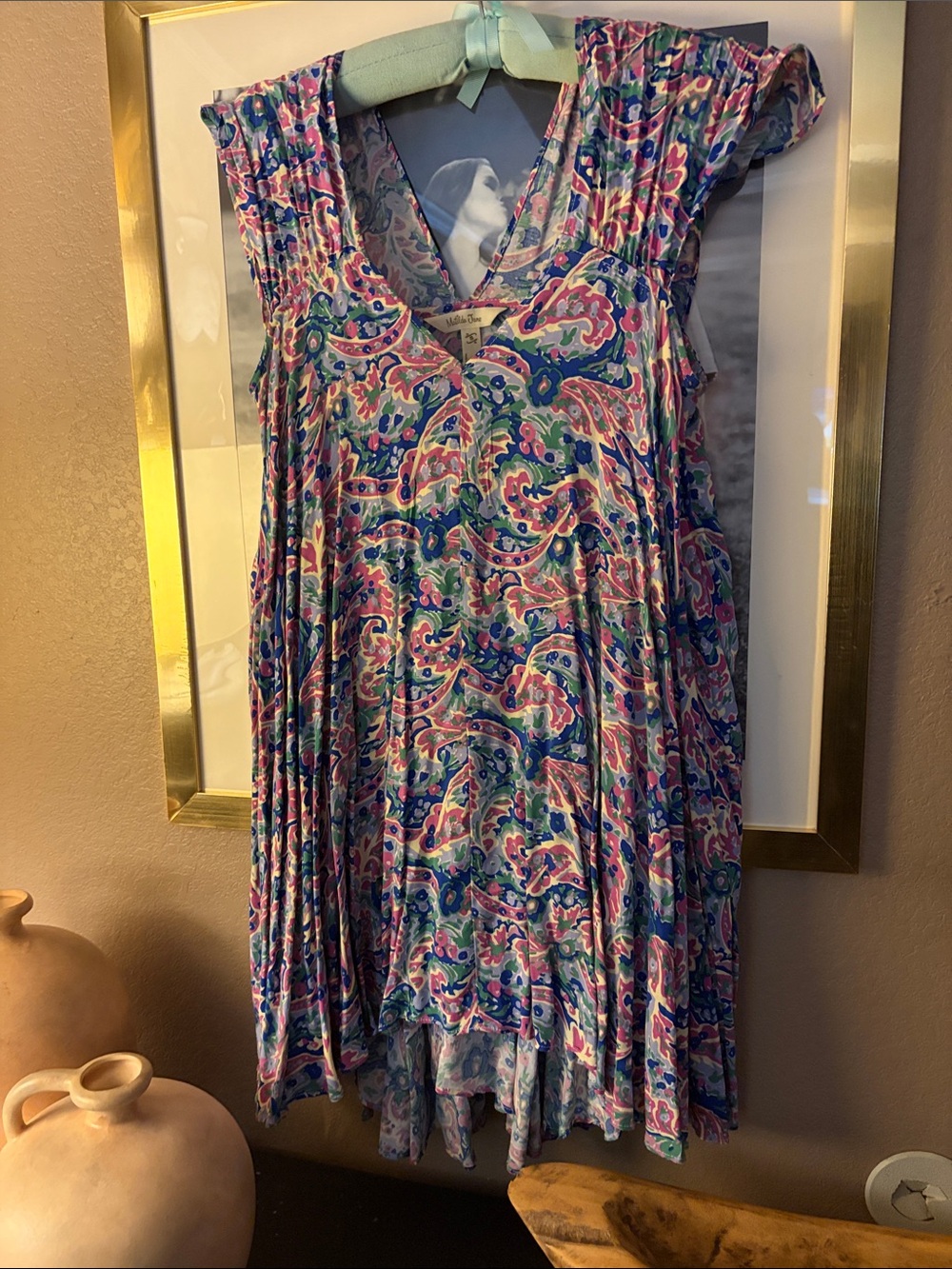 Matilda Jane Multicolor Paisley V-Neck High-Low Tunic size S